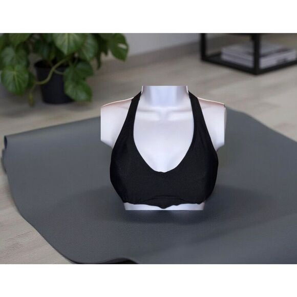 Athleta Black Rope Back Sports Bra Size Medium 34 B/C - Picture 1 of 5